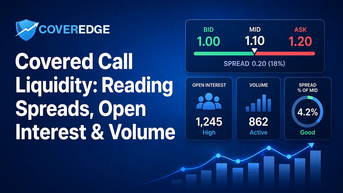 Covered Call Liquidity: Reading Spreads, Open Interest & Volume