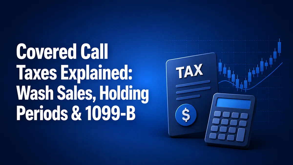 Covered Call Taxes Explained: Wash Sales, Holding Periods & 1099-B