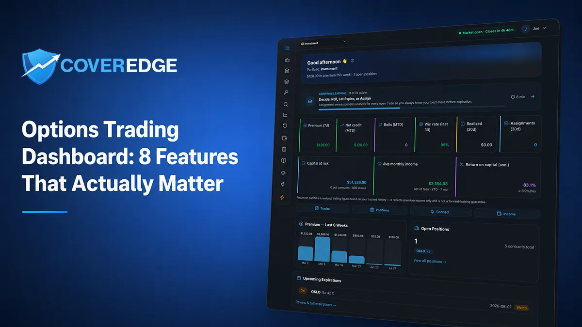 Options Trading Dashboard: 8 Features That Actually Matter