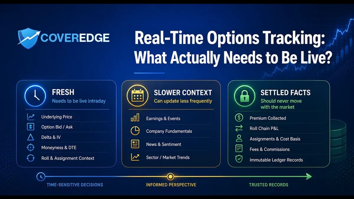 Real-Time Options Tracking: What Actually Needs to Be Live?